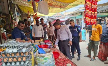 বুধহাটা বাজারসহ আশাশুনিতে ইউএনও’র বাজার তদারকি ও মোবাইল কোর্টে জরিমানা