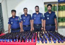 দেবহাটায় পুলিশের অভিযানে ২৩৪ বোতল ভারতীয় ফেয়ারডিল মাদক উদ্ধার, মামলা