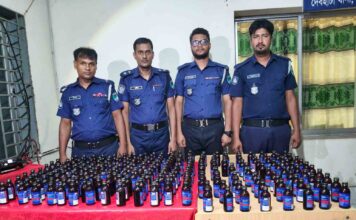 দেবহাটায় পুলিশের অভিযানে ২৩৪ বোতল ভারতীয় ফেয়ারডিল মাদক উদ্ধার, মামলা