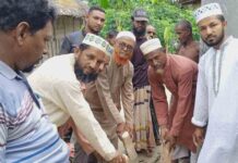 প্রতাপনগরে রাস্তা সংস্কার ও ইটের সলিং কাজের উদ্বোধন