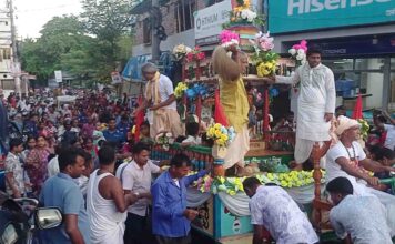 সাতক্ষীরা সদর উপজেলা সার্বজনীন পূজা মন্দিরের উদ্যোগে জগন্নাথ দেবের রথযাত্রা উৎসব