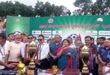 সাতক্ষীরা জেলা প্রশাসক কাপ ফুটবল টুর্নামেন্টের ফাইনাল খেলায় চ্যাম্পিয়ান আশাশুনি উপজেলা দল